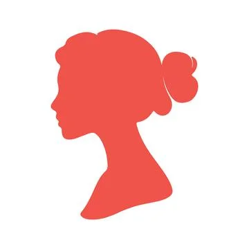 Abstract Vector woman's silhouette or a woman's profile Icon or Logo Design.. Stock Illustration