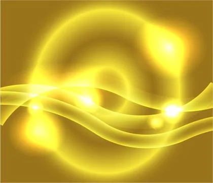 Abstract Vector yellow circle background Stock Illustration