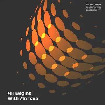 Abstract vector yellow design rounds Stock Illustration