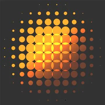 Abstract vector yellow design rounds Stock Illustration