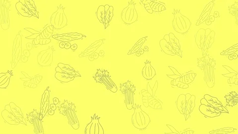 Abstract Vegetable Pattern Background - Seamless Design for Creative Projects Stock Footage 321845258