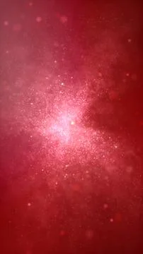 Abstract Vertical Ambient Flyer Background of Swirling Luminous Red Particles Stock Illustration