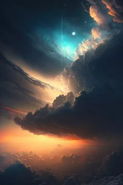 Abstract vertical background colorful beautiful background sky graphic illu.. Stock Illustration