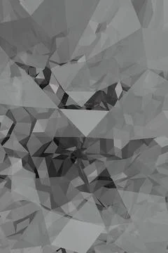 Abstract vertical background of intersecting lines and polygons in light grey co Stock Illustration