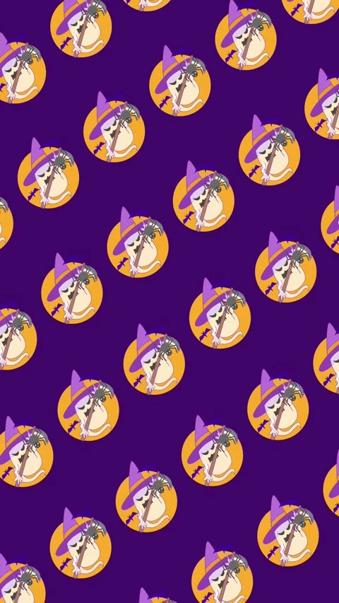 Abstract vertical background with seamless halloween pattern of cartoon ghost Stock Footage 325872968