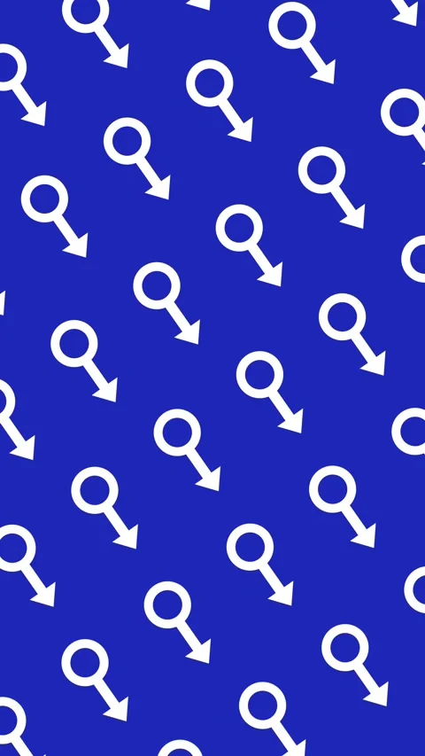 Abstract vertical background with seamless pattern of male gender symbols Stock Footage 325872793