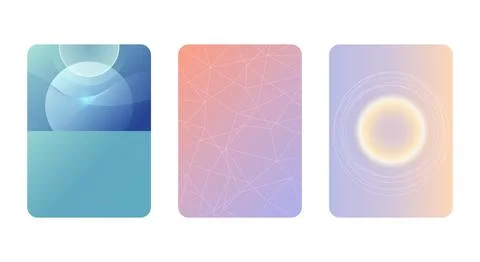 Abstract vertical background templates soft pastel gradients, geometric wir.. Stock Illustration