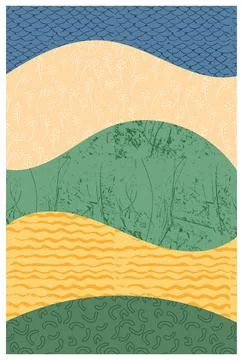 Abstract vertical background vector, nature, agricultural landscape. Landscap Stock Illustration