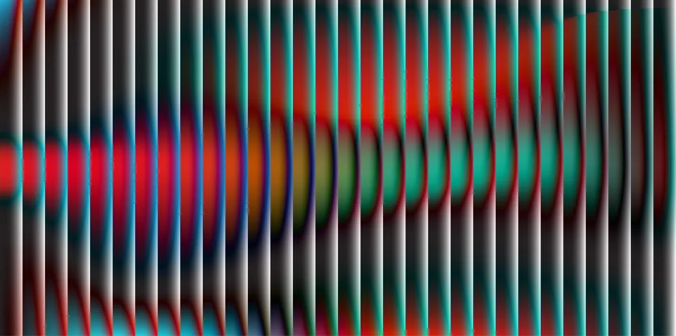 Abstract vertical bar pattern with red and teal gradients. Modern digital w.. Stock Illustration