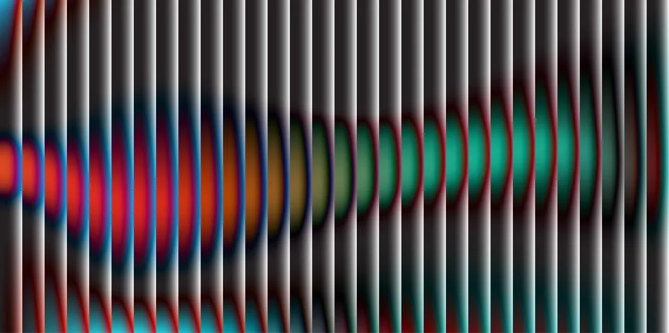 Abstract vertical bar pattern. Wavy gradient background with red and green .. イラスト素材