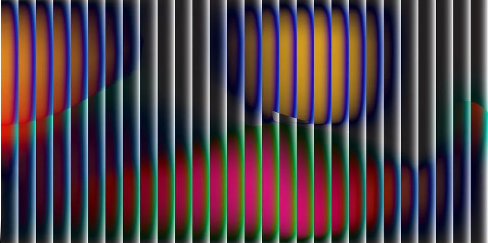 Abstract vertical bars background. Vibrant gradient waves featuring pink or.. Illustrazione stock