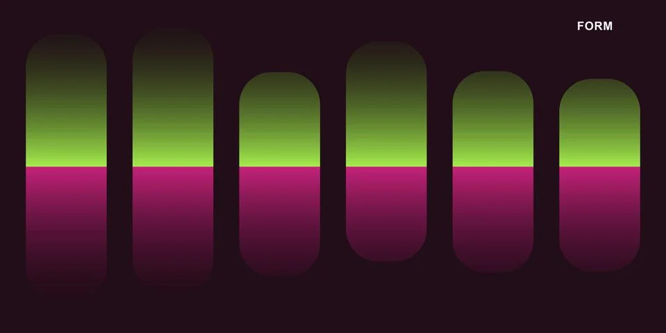 Abstract vertical bars with green and purple gradient Stock Illustration