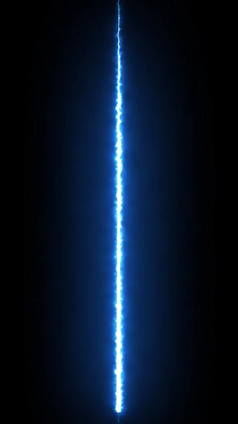 Abstract vertical blue energy line moving and splitting with electric power. 스톡 동영상 337710990