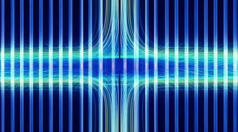 Abstract vertical blue glowing lines background Stock Footage 331453726