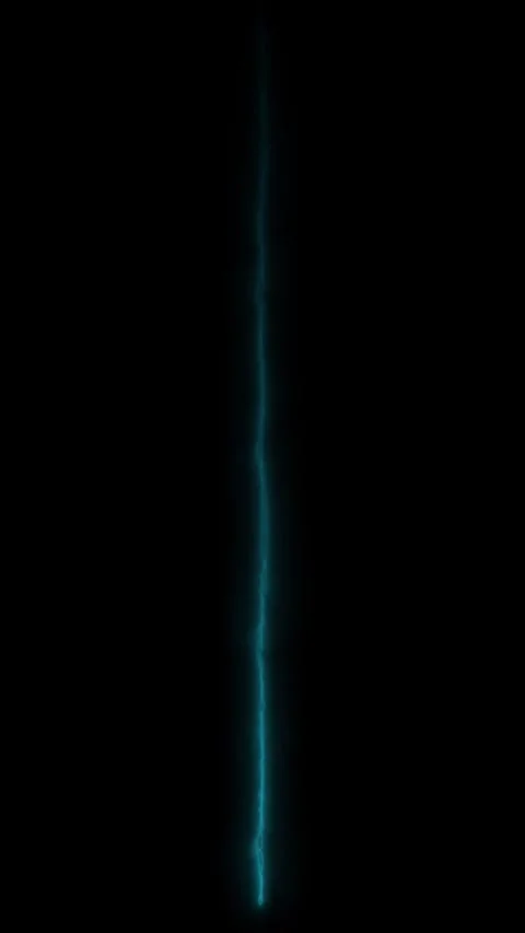 Abstract vertical blue laser beam light with mirror reflection motion graphic Vídeo Stock 337711005
