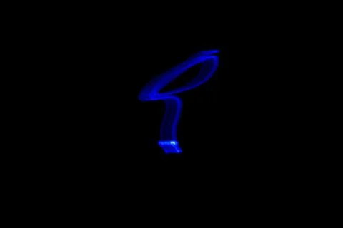 Abstract Vertical Blue Light Trail Stock Photos