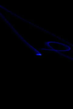 Abstract Vertical Blue Light Trail Stock Photos