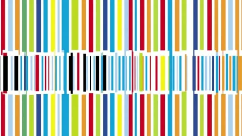 Abstract vertical color bars background, hand drawn digital animation, seam.. Stock Footage 342046306