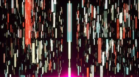 Abstract vertical colored stripes are in space - abstraction of data 스톡 일러스트