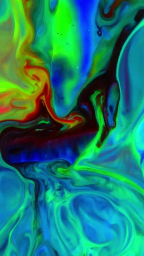 Abstract Vertical Colorful Imaginary Paint Spreads Background 9 Stock Footage 306267355