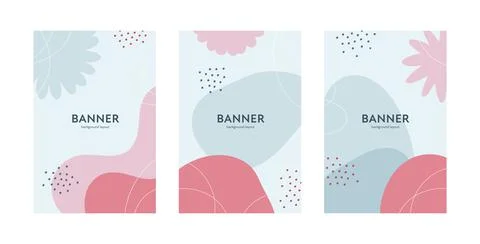 Abstract vertical design banner template set. Stock Illustration