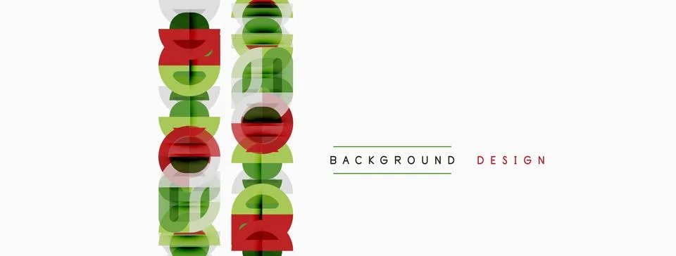 Abstract vertical design. Overlapping circles create colorful patterns. 스톡 일러스트
