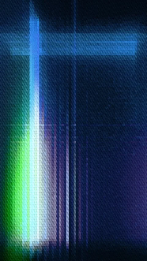Abstract vertical digital glitch with glowing neon lines Stock Footage 347276338