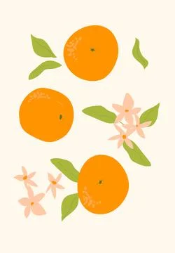 Abstract vertical fruit poster, vector flat illustration 스톡 일러스트
