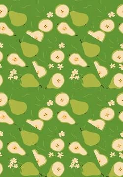 Abstract vertical fruit poster, vector flat illustration 스톡 일러스트