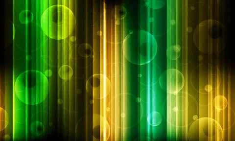 Abstract vertical glowing background with green and yellow light stripes Stock Illustration