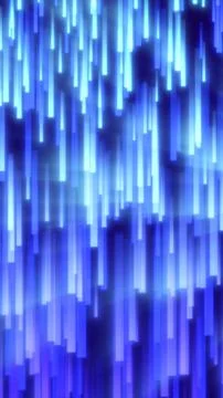 Abstract vertical glowing blue light trails resembling digital rain or ener.. Stock Illustration