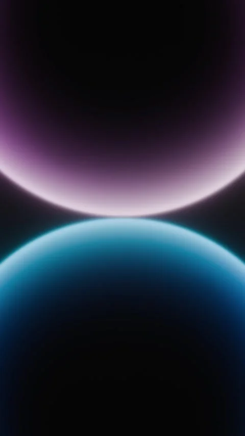 Abstract Vertical Glowing Spheres Loop Purple Blue Stock Footage 335908578