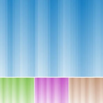 Abstract vertical gradient stripes vector background in four color schemes Stock Illustration
