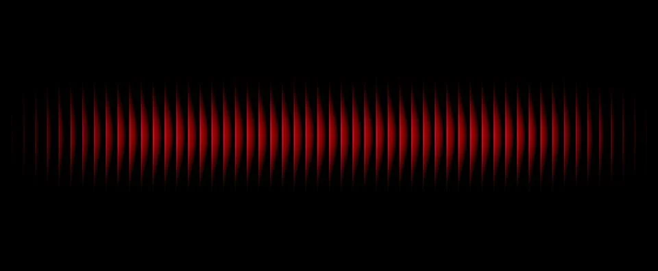 Abstract Vertical Interference Pattern with Symmetrical Glow on Dark Backgrou Stock Illustration