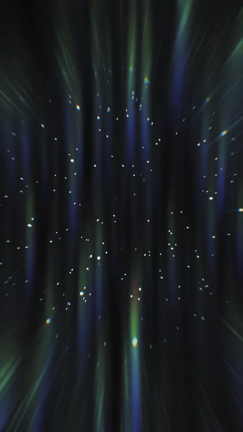 Abstract vertical light leaks with rainbow prism color spectrum effect and su Stock Footage 340005189