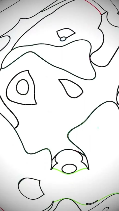 Abstract vertical line wave animation with colorful flowing lines on loop, .. Stock Footage 308744528