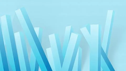Abstract Vertical Lines 3D Rendering Blue Background Illustrazione stock
