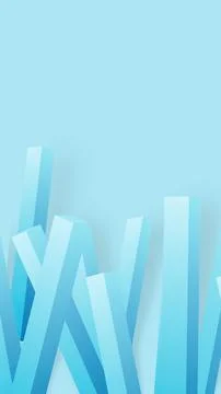 Abstract Vertical Lines 3D Rendering Blue Background  - Vertical Illustrazione stock