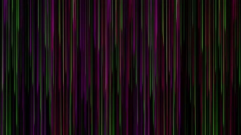 Abstract vertical lines animation with neon green and purple glow on black backg Stock Footage 319826602