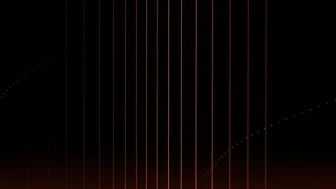 Abstract Vertical Lines Background with Golden Light Streaks and Bokeh Stock Footage 346660635