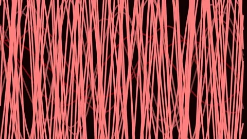 Abstract vertical lines pattern: Dynamic red energy flow on black backgroun.. Stock Footage 340380399