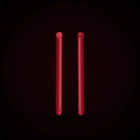 Abstract vertical minimalist geometry sticks on solid dark background Stock Footage 345691182