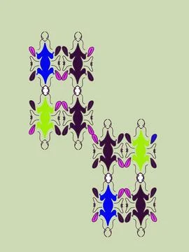Abstract Vertical Motif Pattern Light Green Background Illustrazione stock
