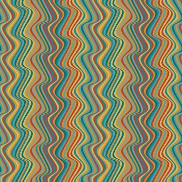 Abstract Vertical multicolor wavy stripes. Vector pattern. Modern texture. Illustrazione stock