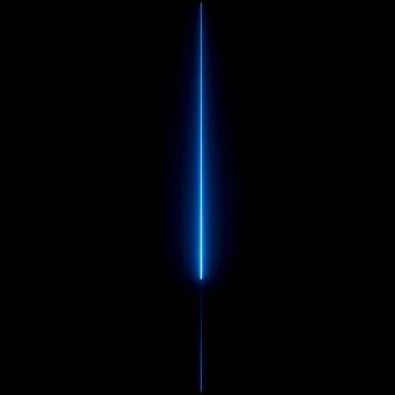Abstract vertical neon light glowing blue laser line background on blackness. Stock Illustration