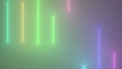 Abstract Vertical Neon Light Lines moving on background.  Stock Footage 277392066