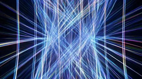 Abstract vertical neon light streaks and lines Stock Footage 331451544