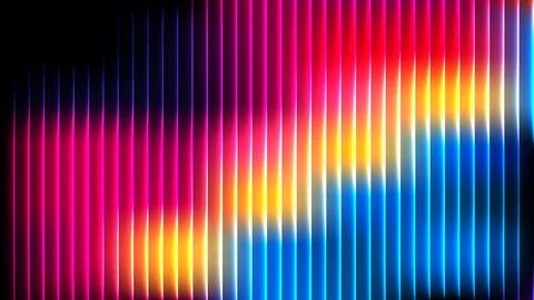 Abstract vertical neon light streaks in gradient colors from pink to blue b.. Illustrazione stock