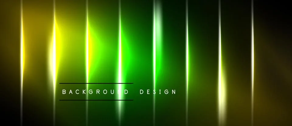 Abstract vertical neon lights. Gradient colors blend, creating dynamic Stockillustratie