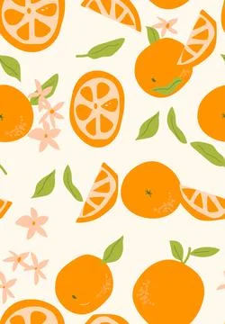 Abstract vertical orange poster, vector flat illustration. Summer or autumn 스톡 일러스트